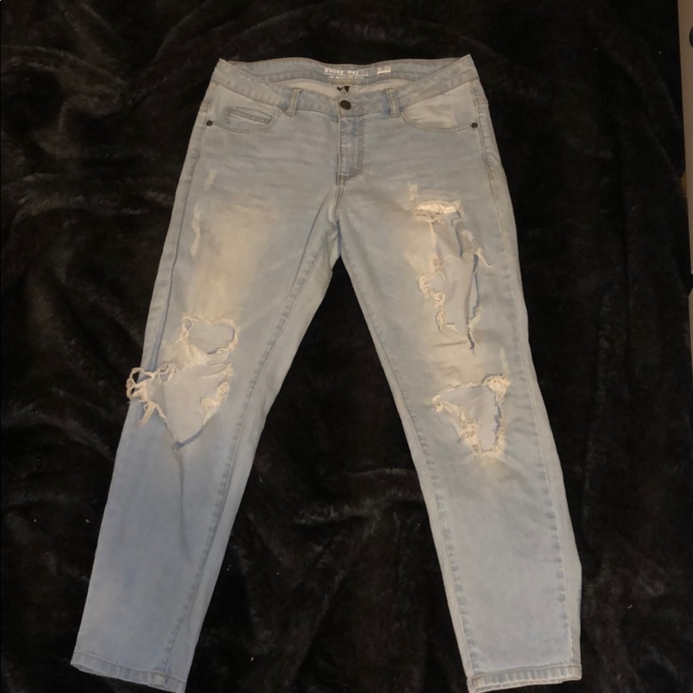 Distressed jeans
